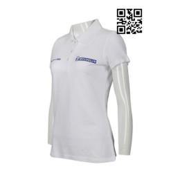 P670 訂做女裝Polo恤款式   自製LOGOPolo恤款式  修腰  製作Polo恤款式  Polo恤專門店     白色 P670 訂做女裝Polo恤款式   自製LOGOPolo恤款式  修腰  製作Polo恤款式  Polo恤專門店     白色